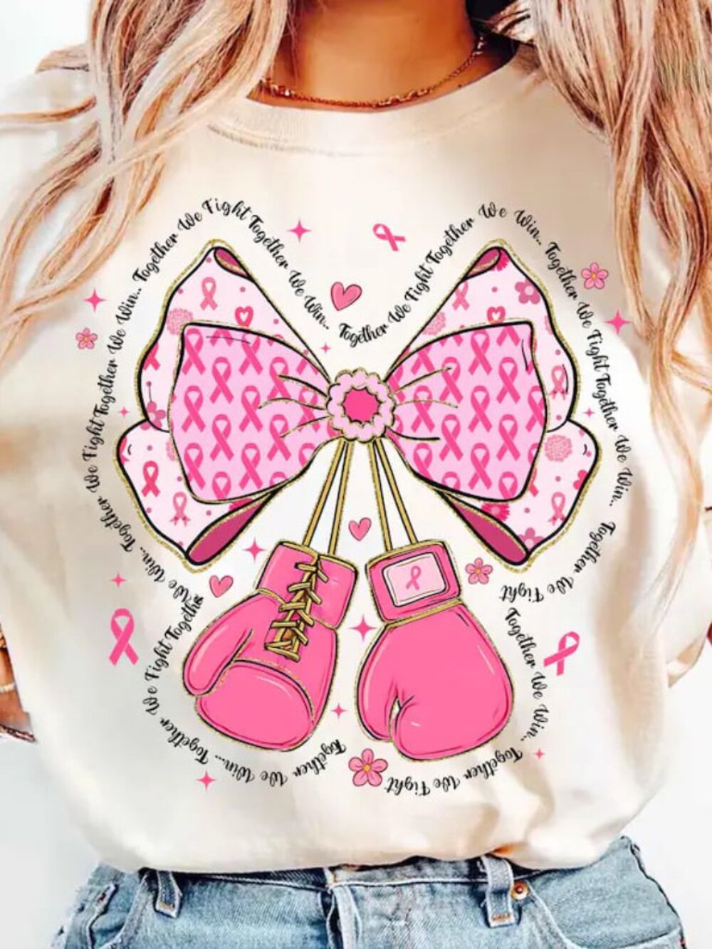 Graphic Breast Cancer Awareness Shirt, In October We Wear Pink Shirt Gift